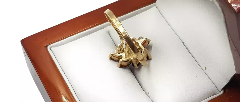 PIĘKNY ELEGANCJI ZŁOTY PIERŚCIONEK Z RÓŻOWEGO ZŁOTA PR:583 W:3,73G R:19