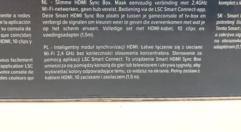 OŚWIETLENIE LED SMART HDMI SYNC BOX LSC SMART CONNECT 2.6M