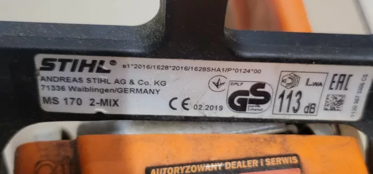 PIŁA SPALINOWA STHIL MS170 ROCZNIK 2019