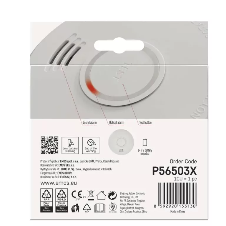 EMOS SMOKE DETECTOR P56503