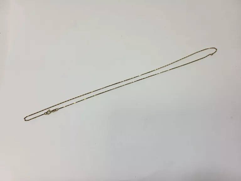 NIETYPOWY PIĘKNY ZLOTY ŁAŃCUSZEK ZLOTE BLASZKI 585 2,81G 46 CM