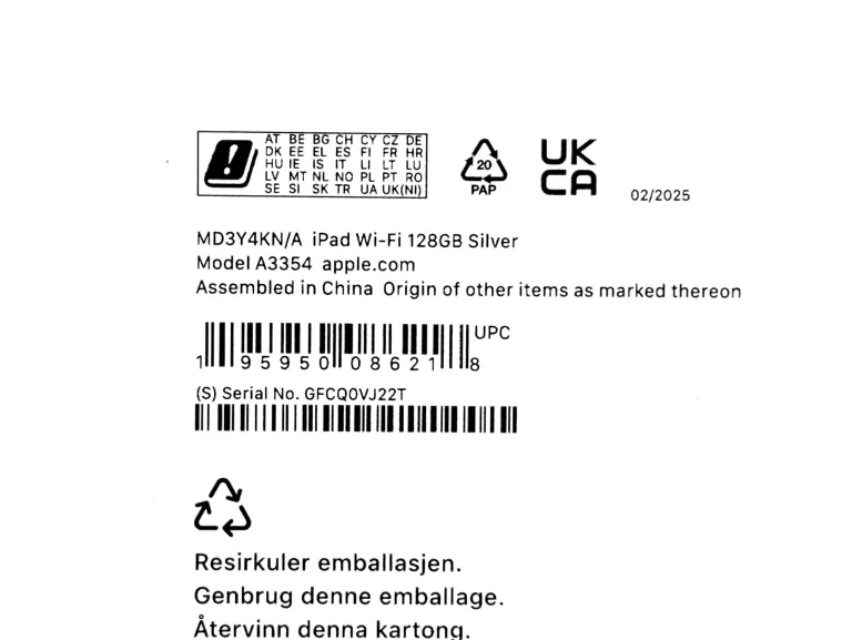 TABLET APPLE IPAD A16 WI-FI 128GB A3354 SREBRNY #FABRYCZNIE ZAPAKOWANY