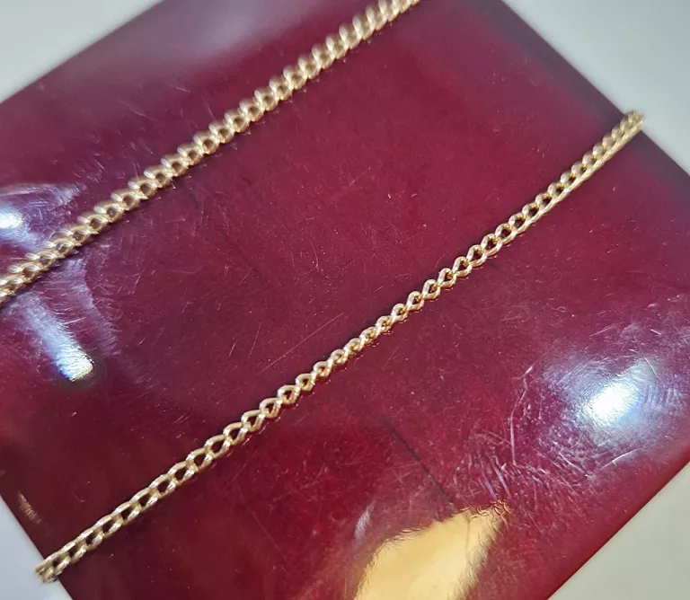 ŁADNY ZŁOTY ŁAŃCUSZEK SPLOT PANCERKA 3,58G R.56 CM