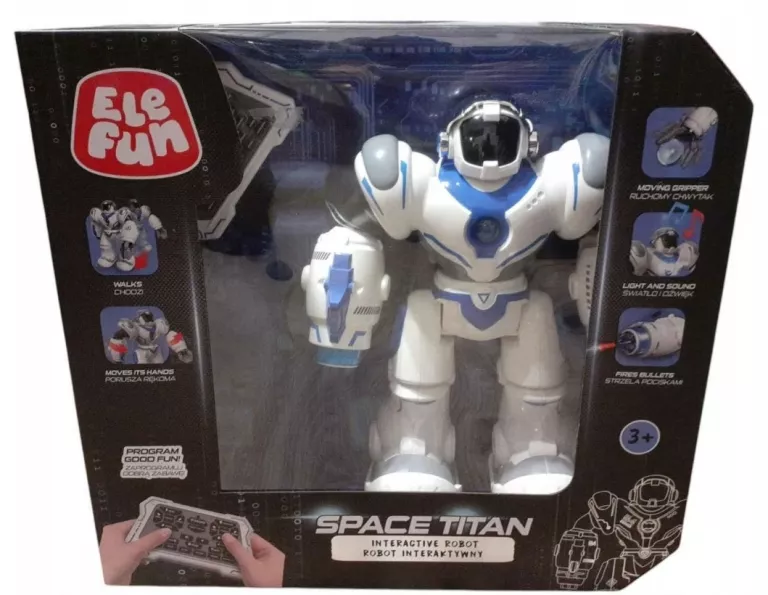 ELEFUN DUŻY INTERAKTYWNY ZDALNIE STEROWANY ROBOT - SPACE TITAN 3+
