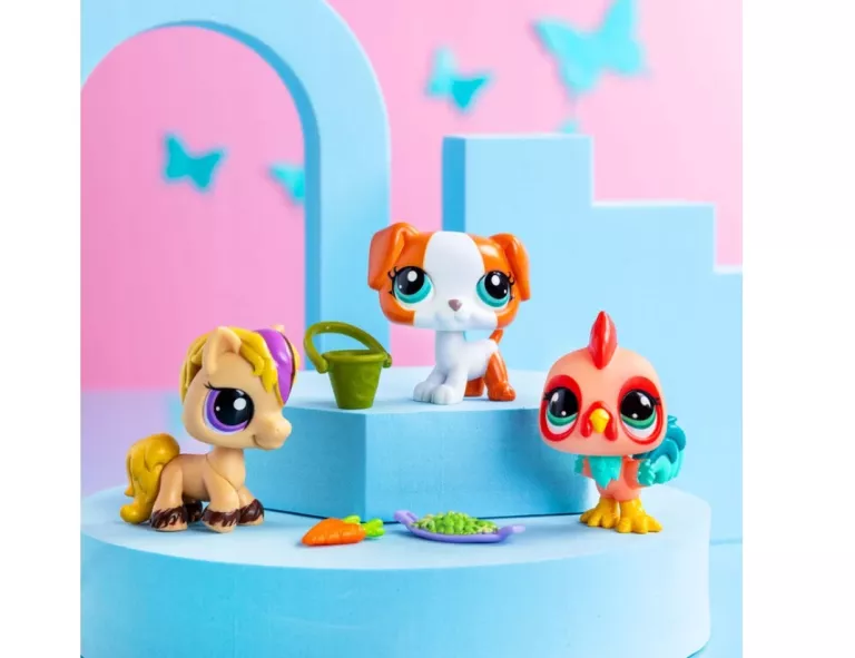 LITTLEST PET SHOP ZWIERZĄTKA W TUBIE KONIK KOGUT I TERRIER
