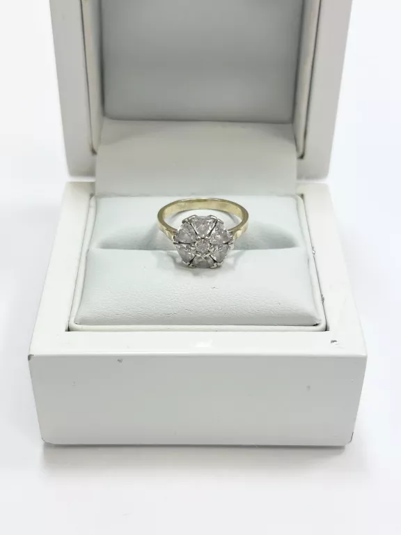 ZŁOTY PIERŚCIONEK "KWIAT" 585  - 2,97G - R.9