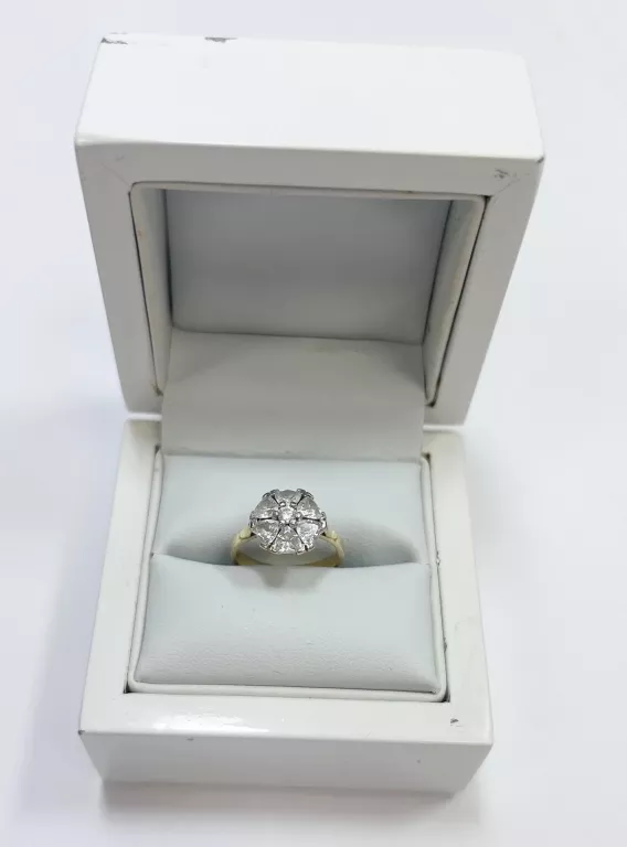 ZŁOTY PIERŚCIONEK "KWIAT" 585  - 2,97G - R.9