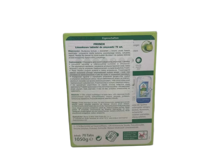 TABLETKI DO ZMYWARKI CLASSIC (STANDARDOWE) FROSCH 70 SZT.