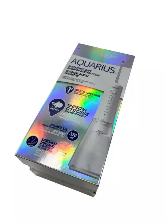 IRYGATOR DENTYSTYCZNY DO ZĘBÓW BEZPRZEWODOWY VITAMMY AQUARIUS 360 4KOŃCÓWK