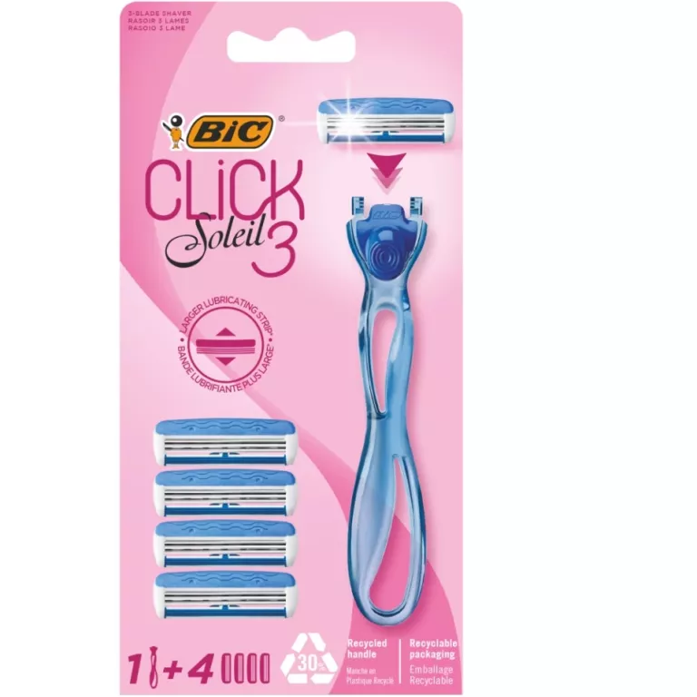 MASZYNKA NA WKŁADY DO GOLENIA BIC CLICK SOLEIL 3, 1+ 4 SZT.