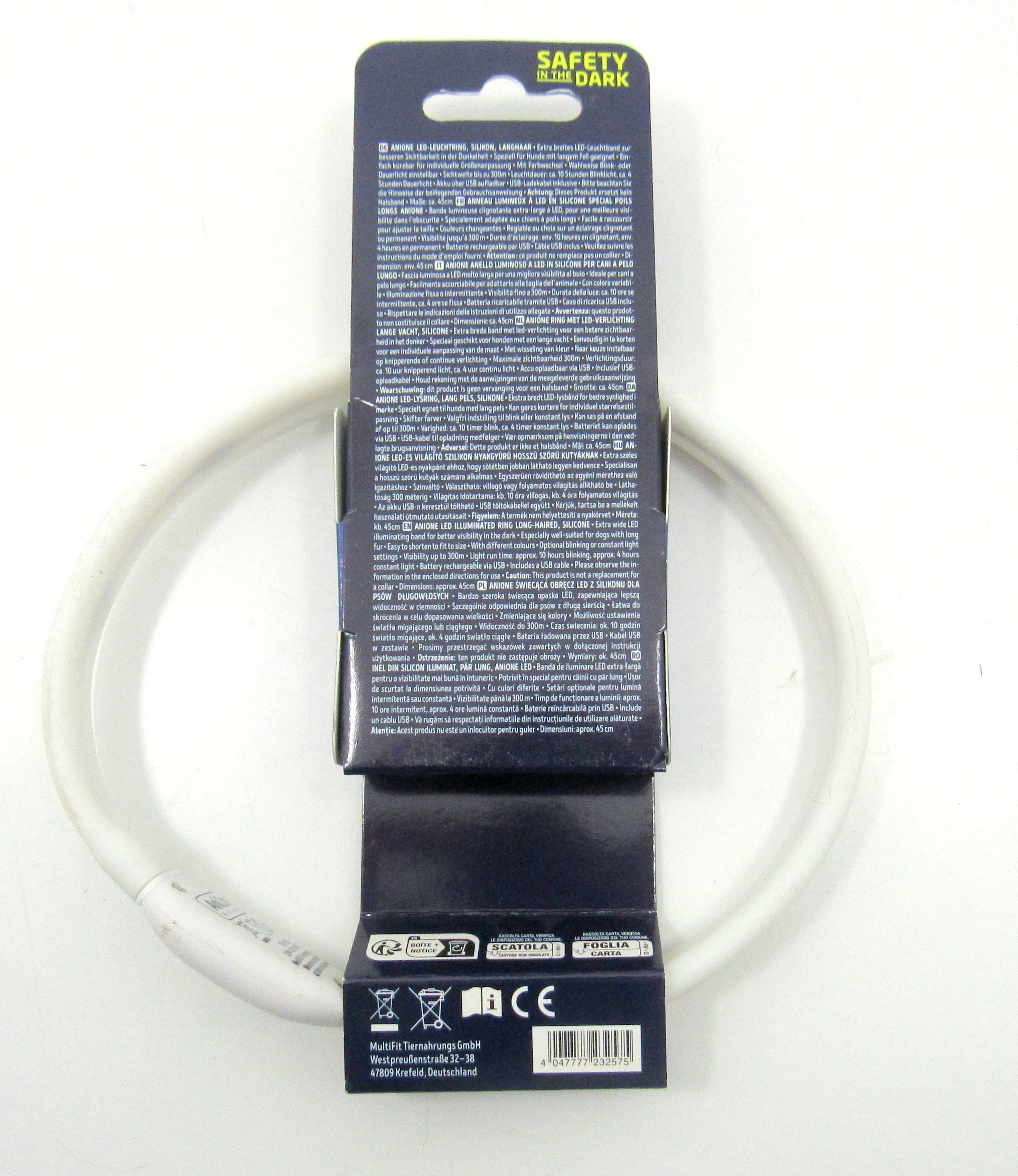 anione-led-obroza-silikonowa-45-cm-s-m-biala-swiecaca-ean-gtin-4047777232575