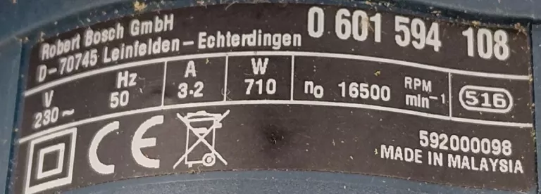 STRUG ELEKTRYCZNY BOSCH PROFESSIONAL GHO 26-82 D