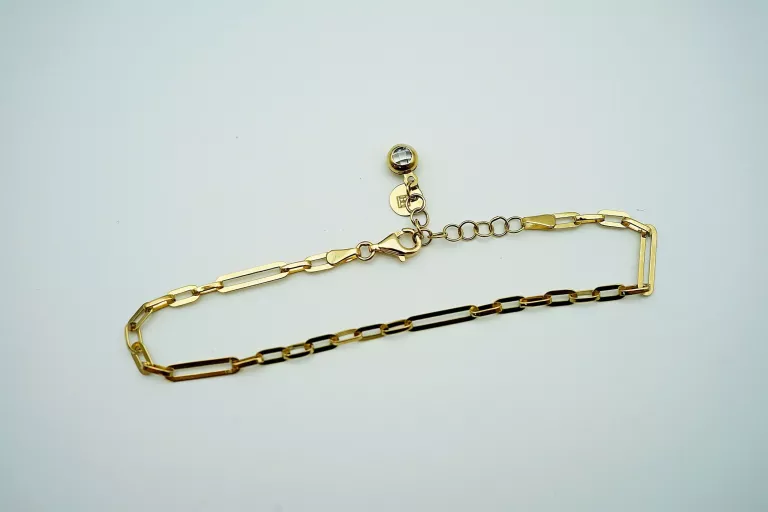 ZŁOTA BRANSOLETKA ANKIER 375/9K 2,64G DŁ: 18/21 CM
