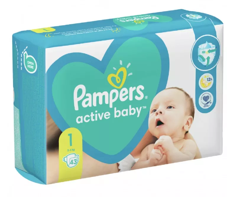PIELUCHY PIELUCHOMAJTKI PAMPERS ACTIVEBABY 1 / 2-5 KG / 43SZT