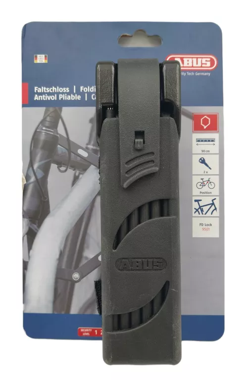 ZABEZPIECZENIE ROWEROWE ZAPIĘCIE SKŁADANE ABUS FD LOCK 9501