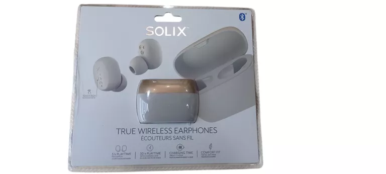 BEŻOWE SŁUCHAWKI BEZPRZEWODOWE SOLIX - MODEL 3200332