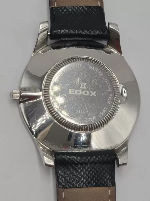 KLASYCZNY ZEGAREK MĘSKI EDOX 21161 PASEK
