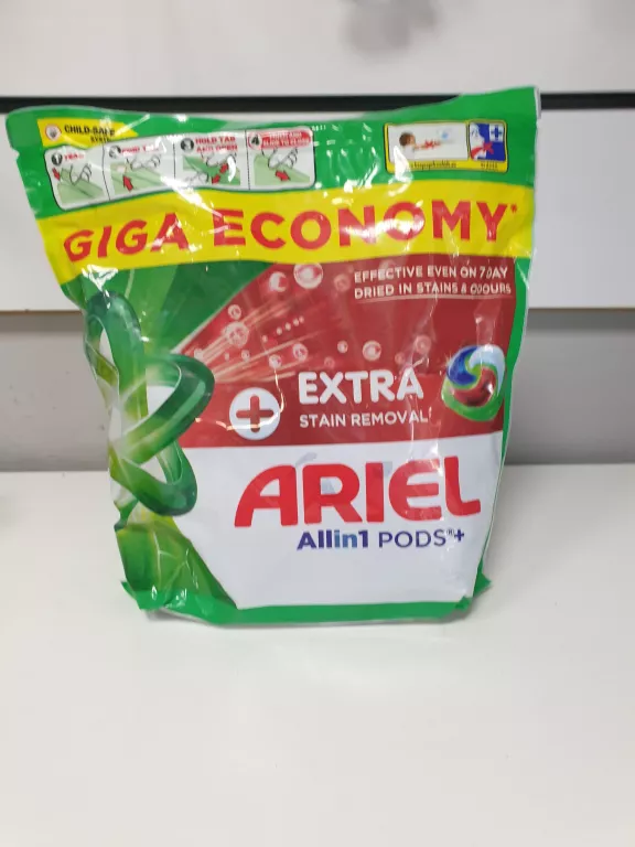 KAPSUŁKI DO PRANIA ARIEL EXTRA STAIN REMOVAL ALL IN 1 PODS+, 60 PRAŃ