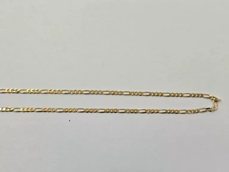 PIĘKNY ZŁOTY ŁAŃCUSZEK  50CM 4,56G 585 14K