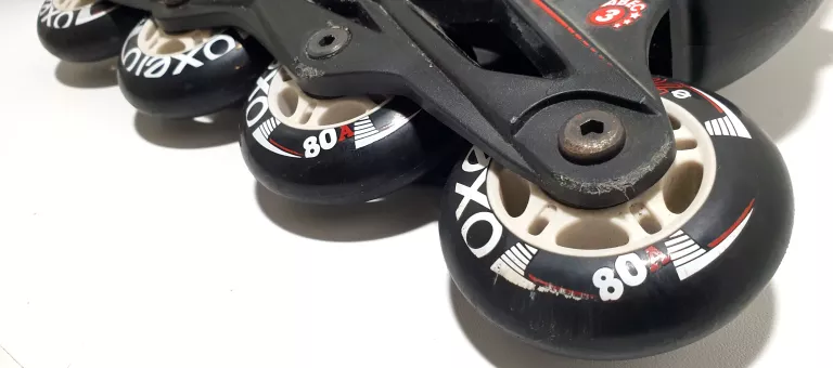 ROLKI OXELO DZIECIĘCE ROZMIAR 32-35 WIELKOŚĆ KÓŁEK 70MM ABEC3