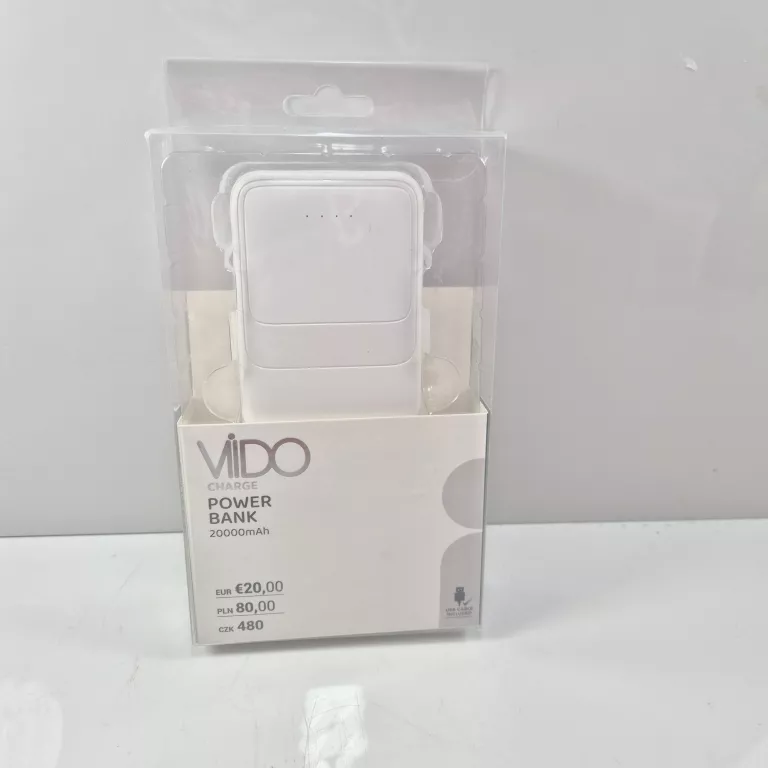 VIDO POWERBANK 20000MAH BIAŁY