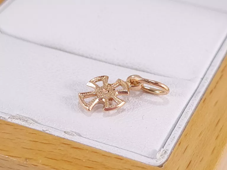 ZŁOTA ZAWIESZKA Z DIAMENTEM 0,01CT PR585 0,47G CERTYFIKAT