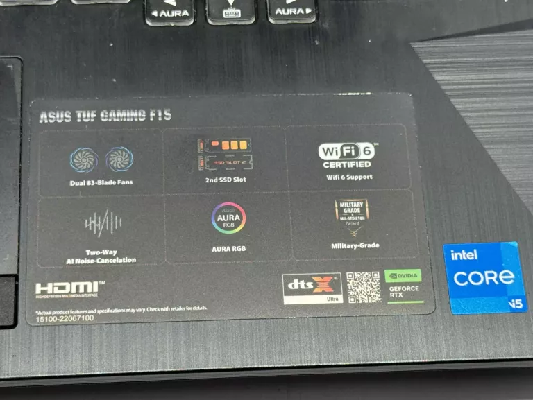 LAPTOP ASUS TUF GAMING F15 RTX2050 I5 11GEN