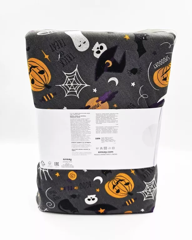 KOMPLET POŚCIELI SINSAY HOME / 2 X 70 X 80 CM / 200 X 220 / HALLOWEEN