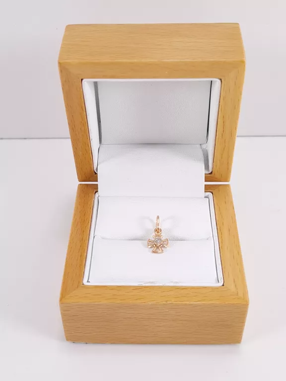ZŁOTA ZAWIESZKA Z DIAMENTEM 0,01CT PR585 0,47G CERTYFIKAT