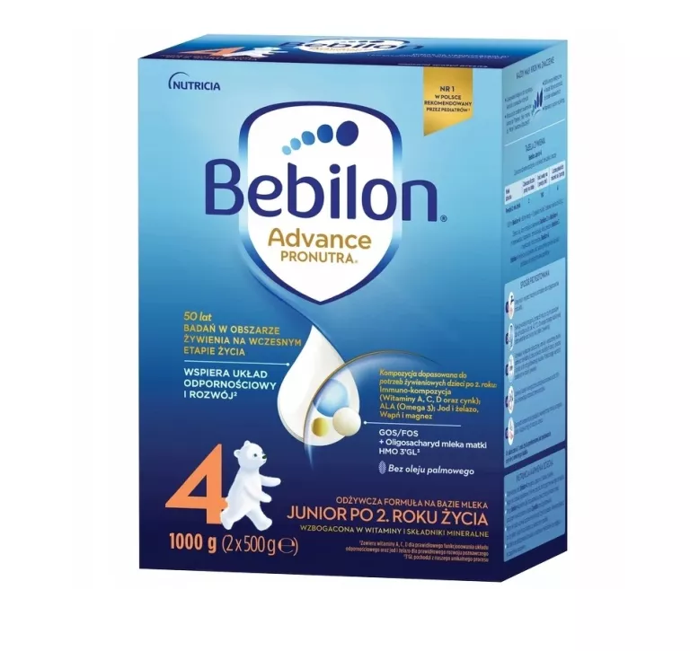 BEBILON ADVENCE MLEKO MODYFIKOWANE DLA DZIECI JUNIOR PO 2 ROKU 4 1000G