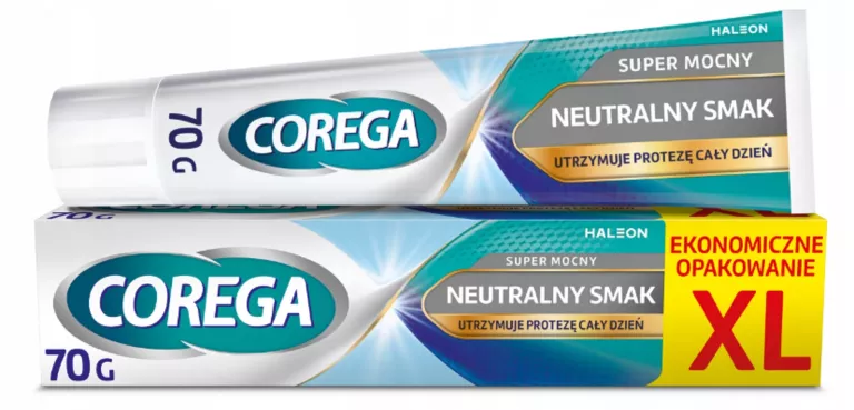 COREGA KREM MOCUJĄCY DO PROTEZ ZĘBOWYCH SUPER MOCNY, NEUTRALNY SMAK 70G