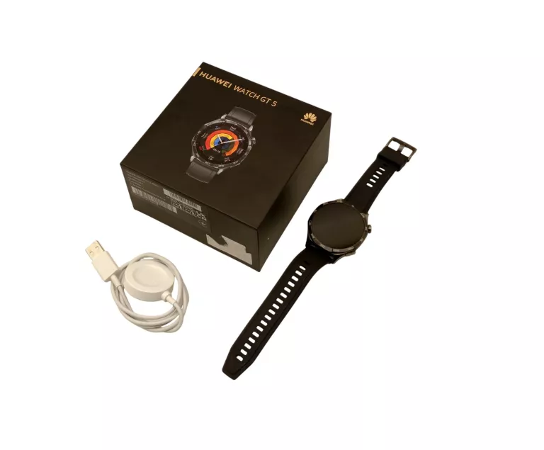 SMARTWATCH HUAWEI WATCH GT 5 GPS 46MM AMOLED NFC WI-FI BLUETOOTH CZARNY