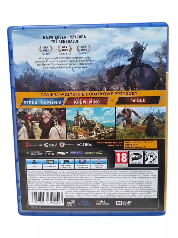 GRA NA PS4 WIEDŹMIN DZIKI GON