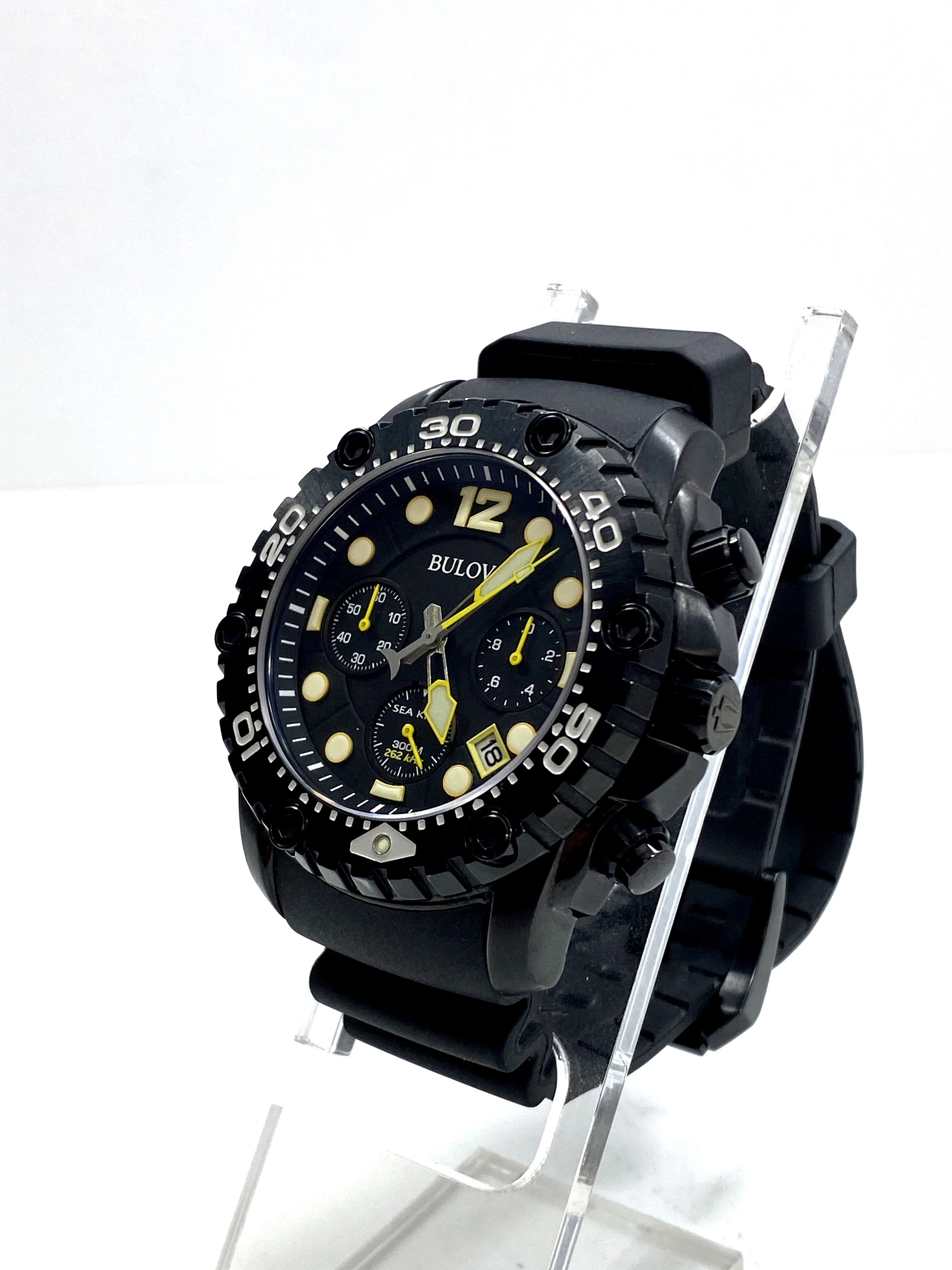 Rubber Strap Bulova 98b243 ZEGAREK BULOVA 98B243 SEA KING Męskie