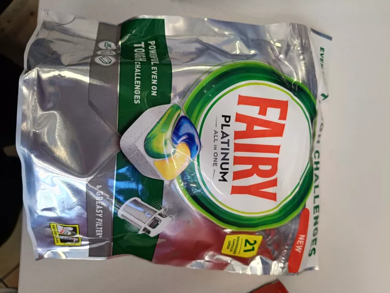 FAIRY PLATINUM CYTRYNA KAPSUŁKI DO ZMYWARKI ALL IN ONE, 21 TABLETEK