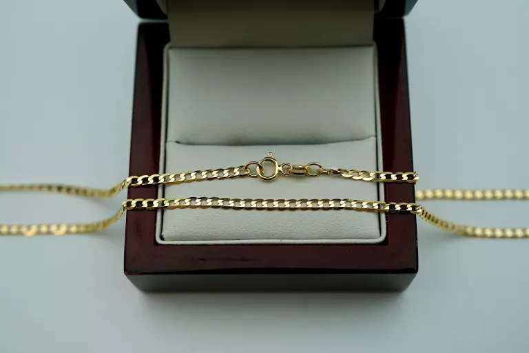 ZŁOTY ŁAŃCUSZEK PANCERKA 375 9K 3,31G 50CM