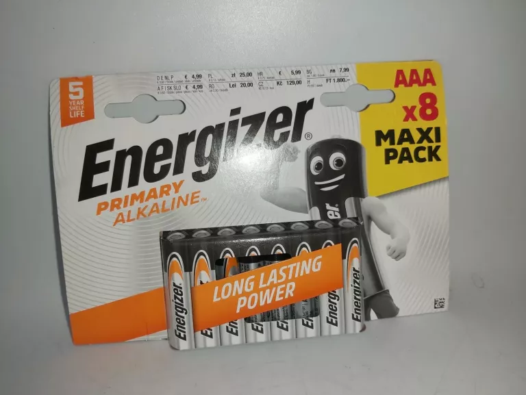 BATERIE ALKALICZNE ENERGIZER PRIMARY ALKALINE AAA 8 SZT