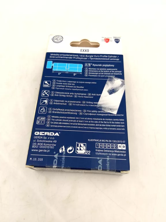 WKŁADKA DO ZAMKA Z GAŁKĄ GERDA EXXO G50/35