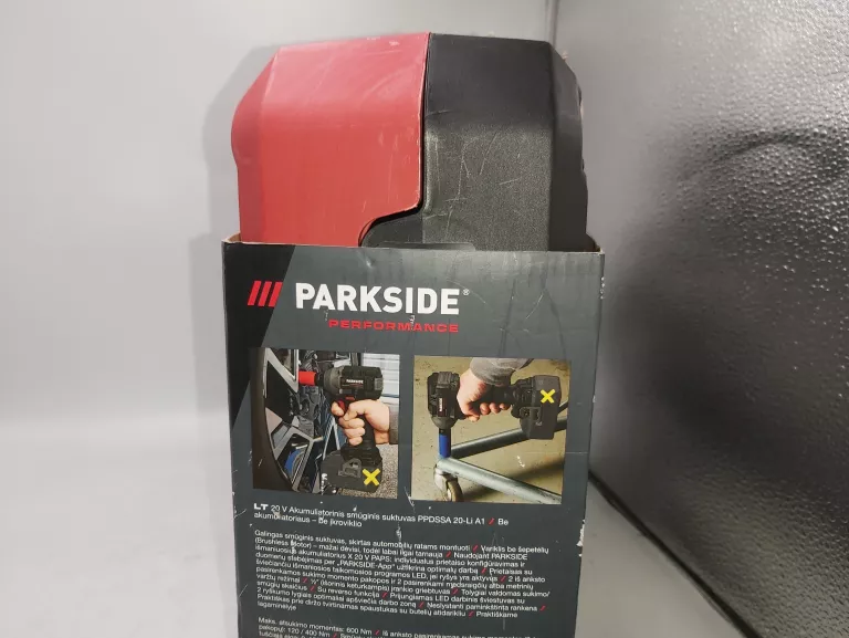 PARKSIDE AKU KLUCZ UDAROWY 1/2"600NM 20V PPDSSA 20 LI A1