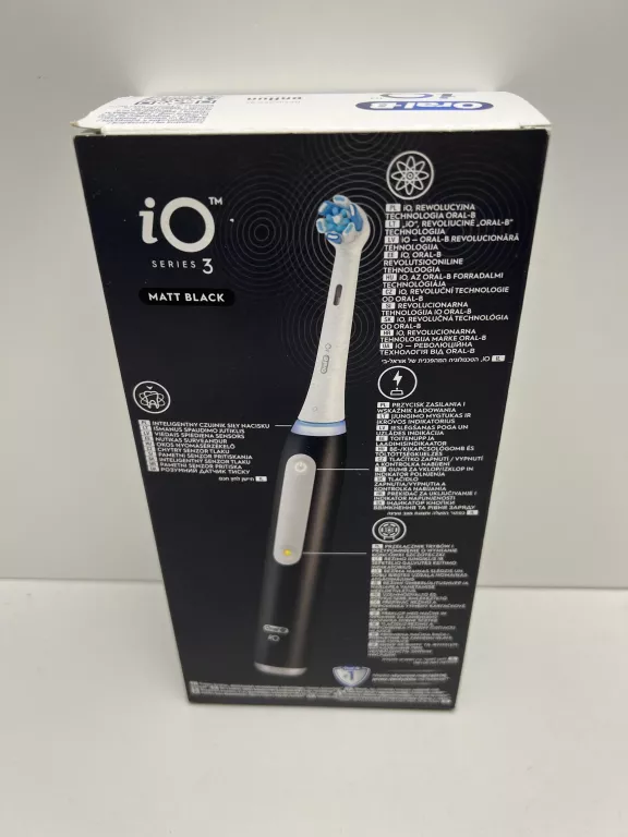 ORAL-B IO 3 BLACK SZCZOTECZKA ELEKTRYCZNA STWORZONA W TECHNOLOGII BRAUN