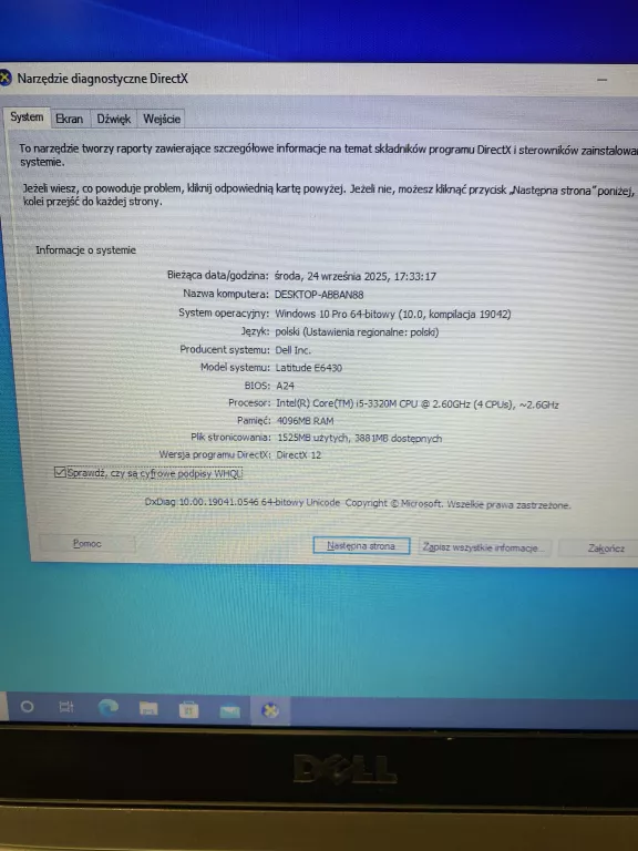 LAPTOP DELL LATITUDE E6430 INTEL  I5 4/256GB