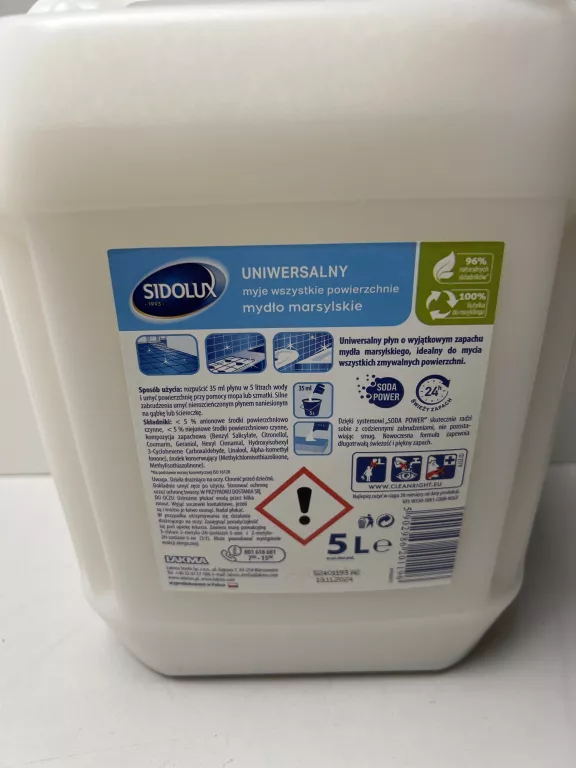 SIDOLUX MYDŁO MARSYLSKIE 1L