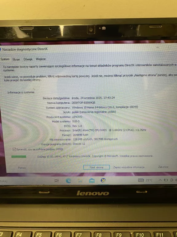 LAPTOP LENOVO IDEAPAD S10-3 2/120GB OPIS
