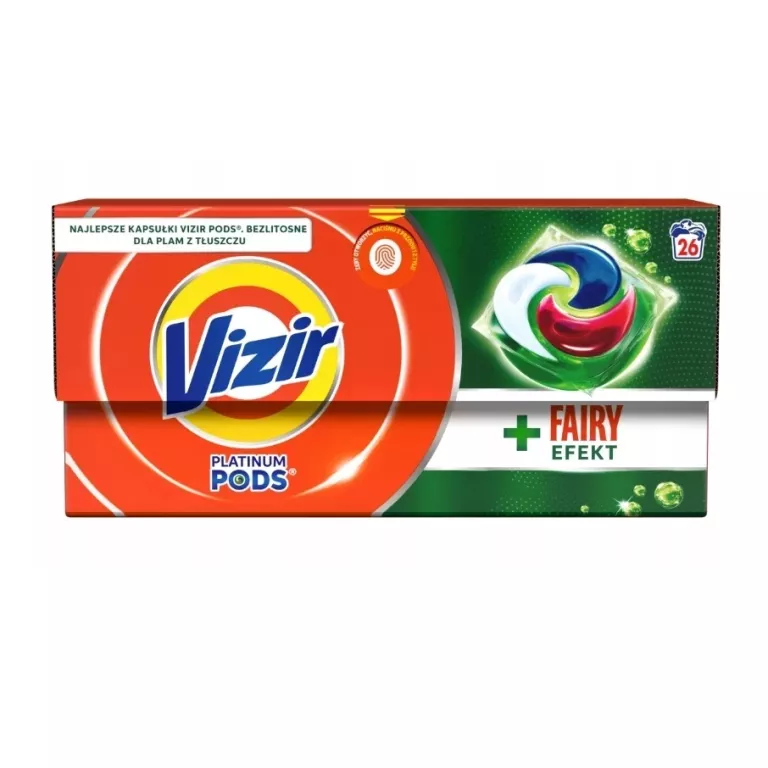 VIZIR + FAIRY EFFECT PODS KAPSUŁKI DO PRANIA, 26 PRAŃ