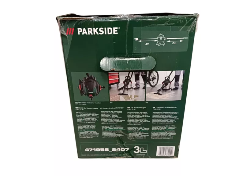 ODKURZACZ PARKSIDE PWD 12 B1  DO PRACY NA MOKRO I NA SUCHO