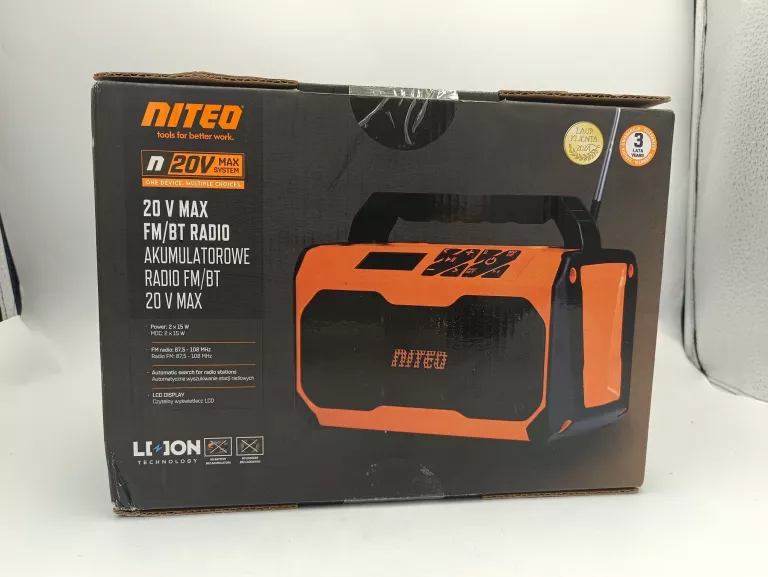 NITEO RADIO WARSZTATOWE NITEO 20V MAX