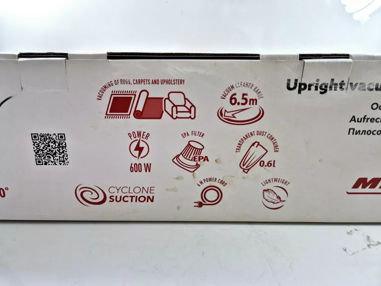 ODKURZACZ PIONOWY PRZEWODOWY MPM MOD-39 CZARNY