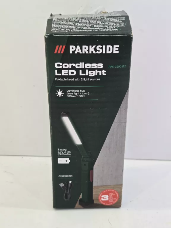 LATARKA PARKSIDE CORDLESS LED LIGHT