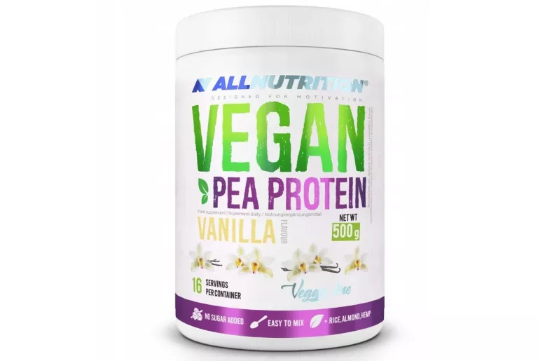ALLNUTRITION VEGAN PEA PROTEIN 500G BIAŁKO Z GROCHU WEGAŃSKIE VEGE WANILIA