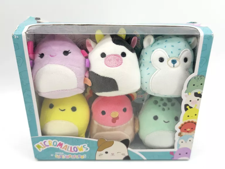 SQUISHMALLOWS MICROMALLOWS ZESTAW MASKOTEK PLUSZAK PRZYTULANKA 6 CM 6 SZT.